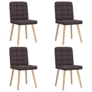 ARDEBO.de - Esszimmerstühle 4 Stk. Dunkelbraun Stoff