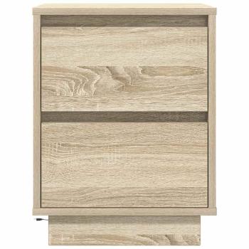 Nachttische mit LED-Leuchten 2 Stk. Sonoma-Eiche 38x34x50 cm