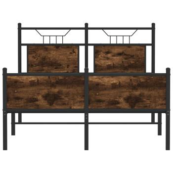 Bettgestell ohne Matratze Räuchereiche 120x200 cm Holzwerkstoff