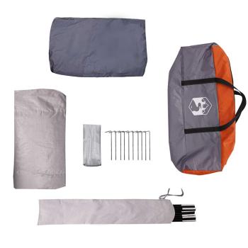 Familienzelt für 6 Personen Grau und Orange Wasserdicht