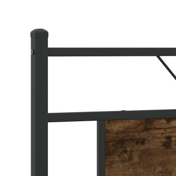 Bettgestell ohne Matratze Räuchereiche 160x200 cm Holzwerkstoff