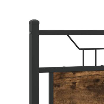 Bettgestell ohne Matratze Räuchereiche 120x190 cm Holzwerkstoff