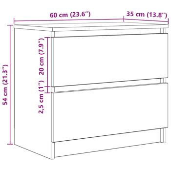TV-Schrank Schwarz 60x35x54 cm Holzwerkstoff