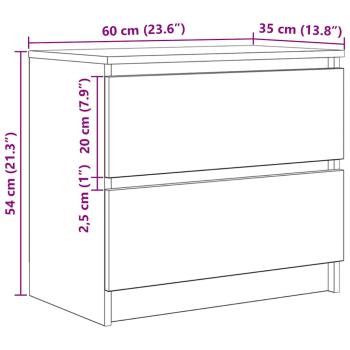 TV-Schrank Betongrau 60x35x54 cm Holzwerkstoff