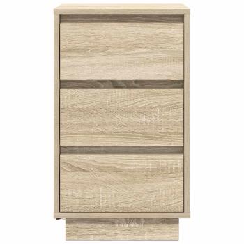 Nachttisch mit LED-Leuchten Sonoma-Eiche 38x34x65 cm