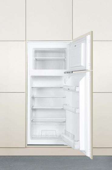Amica EDTS 372 901 Einbau-Kühl-/Gefrierkombination, Nischenhöhe: 122 cm, 170 L, Schlepptür-Technik, elektronische Steuerung, Tür-Offen-Alarm, Inverter Kompressor, weiß (1195112)