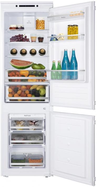 Amica EKGCS 387 931 Einbau-Kühl-/Gefrierkombination, Nischenhöhe: 178 cm, 246 L, Schlepptür-Technik, elektronische Steuerung, Tür-Offen-Alarm, Inverter Kompressor, weiß (1195081)