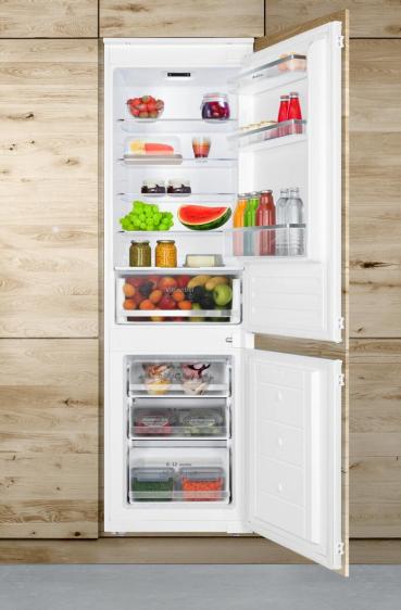 Amica EKGCS 387 921 Einbau-Kühl-/Gefrierkombination, Nischenhöhe: 178 cm, 270 L, Schlepptür-Technik, elektronische Steuerung, Tür-Offen-Alarm, Inverter Kompressor, weiß (1195059)