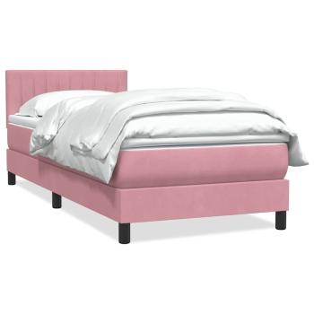 ARDEBO.de - Boxspringbett mit Matratze Rosa 90x210 cm Samt
