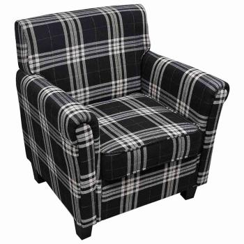 Sessel mit Sitzpolster Schwarz Stoff