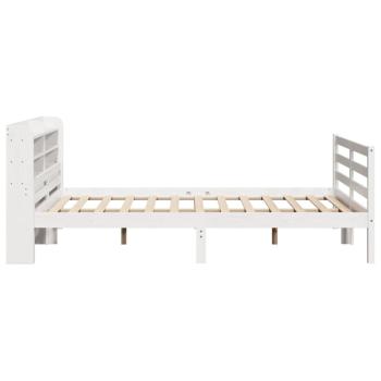 Bettgestell mit Kopfteil ohne Matratze Weiß 150x200 cm