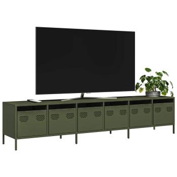 ARDEBO.de - TV-Schrank Olivgrün 202x39x43,5 cm Kaltgewalzter Stahl