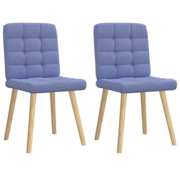 ARDEBO.de - Esszimmerstühle 2 Stk. Jeansblau Stoff