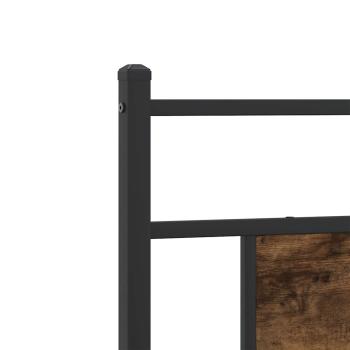 Bettgestell ohne Matratze Räuchereiche 90x190 cm Holzwerkstoff