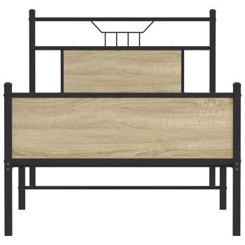 Bettgestell ohne Matratze Sonoma-Eiche 75x190 cm Holzwerkstoff