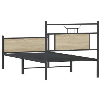 Bettgestell ohne Matratze Sonoma-Eiche 75x190 cm Holzwerkstoff