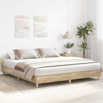 Bettgestell ohne Matratze Sonoma-Eiche 160x200 cm Holzwerkstoff