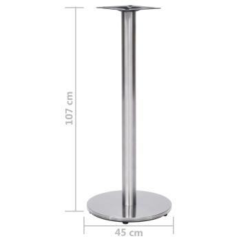 Bistrotisch-Gestell Silbern Ø45x107 cm Edelstahl