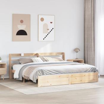 ARDEBO.de - Bettgestell mit Kopfteil ohne Matratze 200x200 cm
