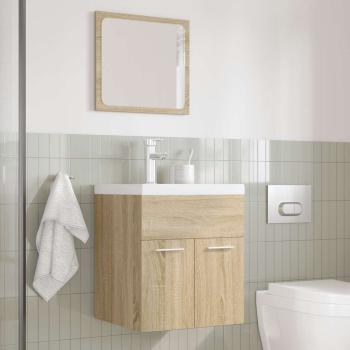 3-tlg. Badmöbel-Set Sonoma-Eiche Holzwerkstoff