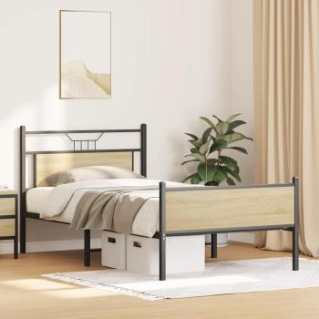 Bettgestell ohne Matratze Sonoma-Eiche 100x190 cm Holzwerkstoff