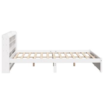 Bettgestell mit Kopfteil ohne Matratze Weiß 160x200 cm