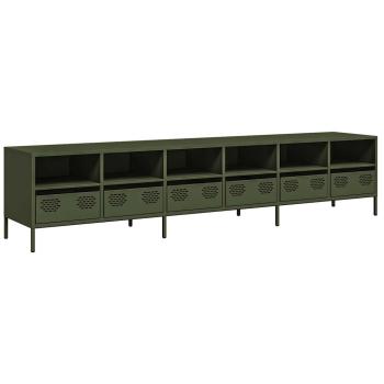 TV-Schrank Olivgrün 202x39x43,5 cm Kaltgewalzter Stahl