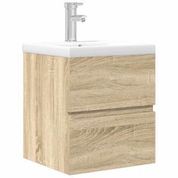 ARDEBO.de - 2-tlg. Badmöbel-Set Sonoma-Eiche Holzwerkstoff