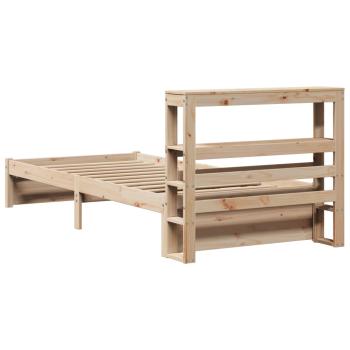 Bettgestell mit Kopfteil ohne Matratze 75x190 cm