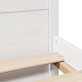 Bettgestell mit Kopfteil ohne Matratze Weiß 140x200 cm