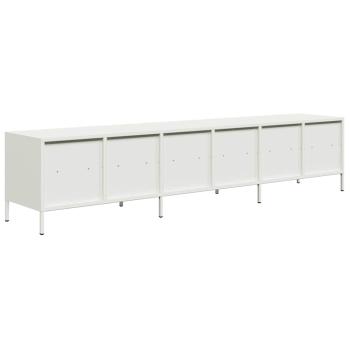 TV-Schrank Weiß 202x39x43,5 cm Kaltgewalzter Stahl