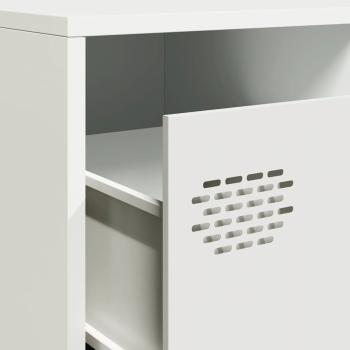 TV-Schrank Weiß 202x39x43,5 cm Kaltgewalzter Stahl