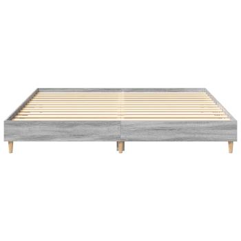 Bettgestell ohne Matratze Grau Sonoma 160x200 cm Holzwerkstoff