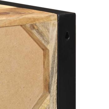 Nachttische 2 Stk. 40x35x40 cm Raues Mango-Massivholz