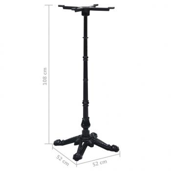 Bistrotisch-Gestell Schwarz 52x52x108 cm Gusseisen