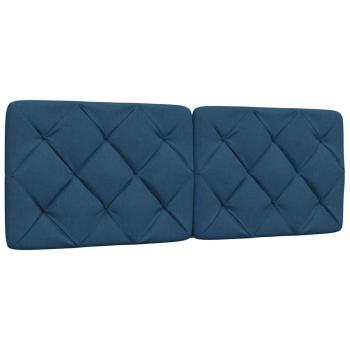 Bett mit Matratze Blau 140x190 cm Stoff