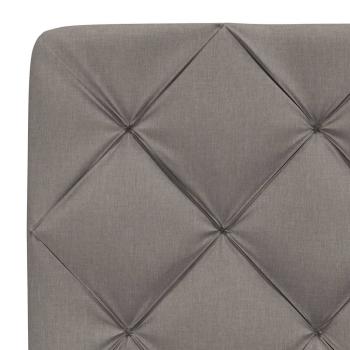 Bettgestell mit LED ohne Matratze Taupe 140x190 cm Stoff