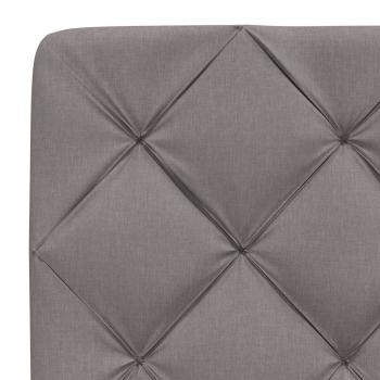 Bettgestell mit LED ohne Matratze Taupe 160x200 cm Stoff