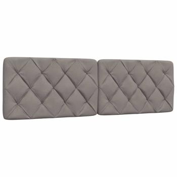 Bettgestell mit LED ohne Matratze Taupe 160x200 cm Stoff