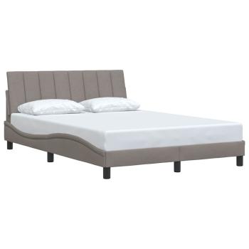 Bettgestell ohne Matratze Taupe 140x190 cm Stoff