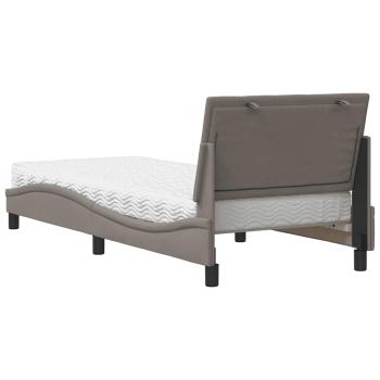 Bett mit Matratze Taupe 80x200 cm Stoff