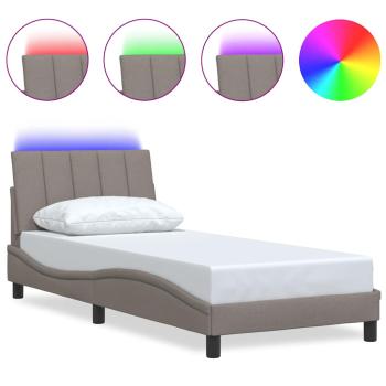 Bettgestell ohne Matratze Taupe 80x200 cm Stoff