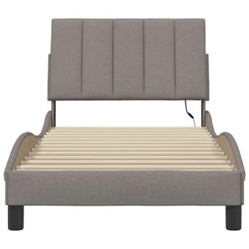 Bettgestell ohne Matratze Taupe 80x200 cm Stoff
