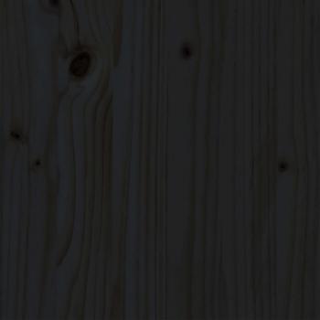 Massivholzbett Schwarz 100x200 cm