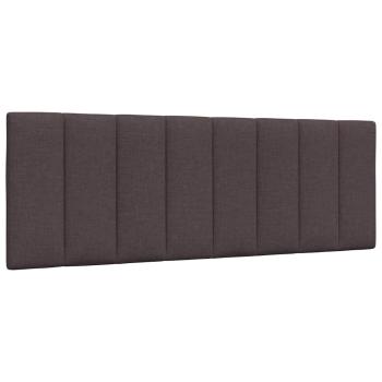 Bett mit Matratze Dunkelbraun 140x200 cm Stoff
