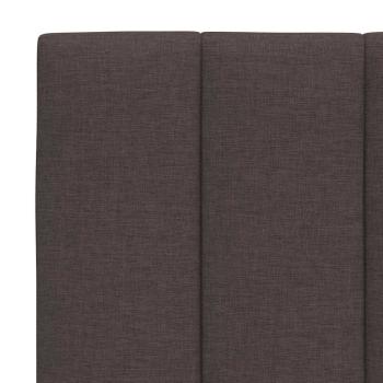 Bett mit Matratze Dunkelbraun 140x200 cm Stoff