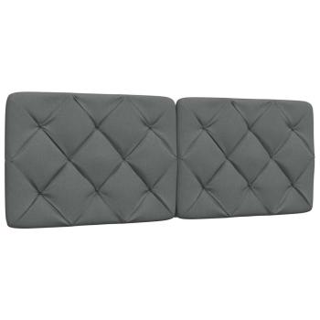 Bett mit Matratze Dunkelgrau 120x200 cm Stoff