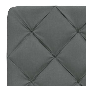 Bett mit Matratze Dunkelgrau 120x200 cm Stoff