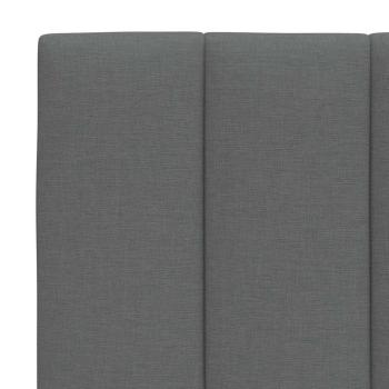 Bett mit Matratze Dunkelgrau 120x200 cm Stoff