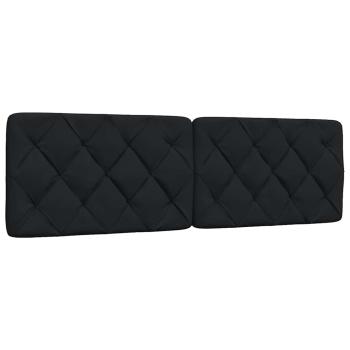 Bett mit Matratze Schwarz 160x200 cm Stoff